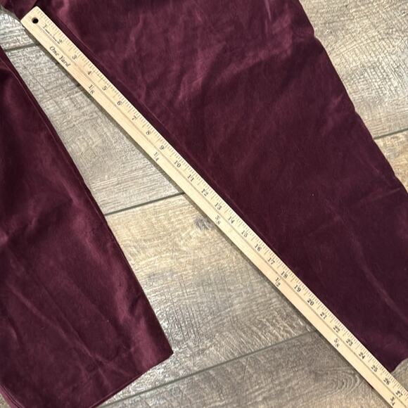 NWT Ann Taylor Women's Devin Fit Velvet Ankle Pant Wine Size 18 - Picture 4 of 11